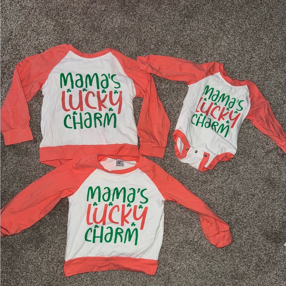 Mama's Lucky Charm Matching kids outfits